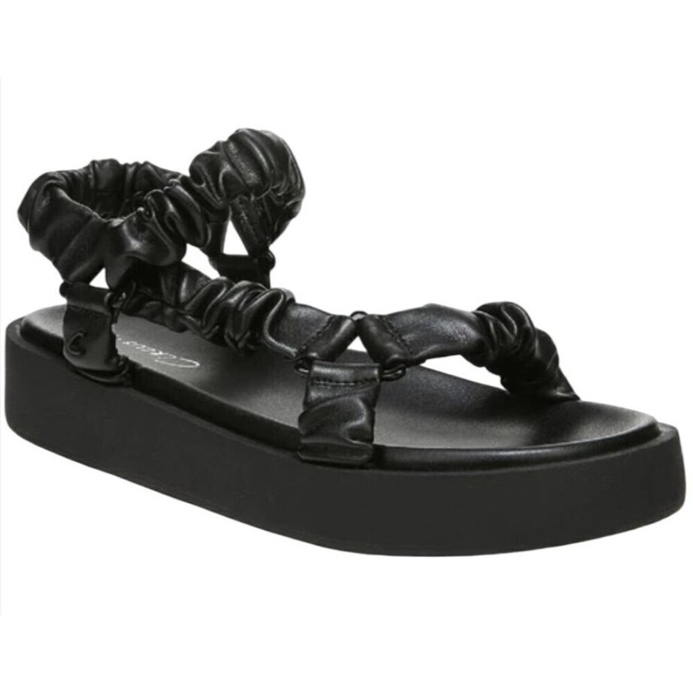 CIRCUS BY SAM EDELMAN / Harlene / Black / Scrunchie Strap / Platform / Sandals / - Picture 1 of 8